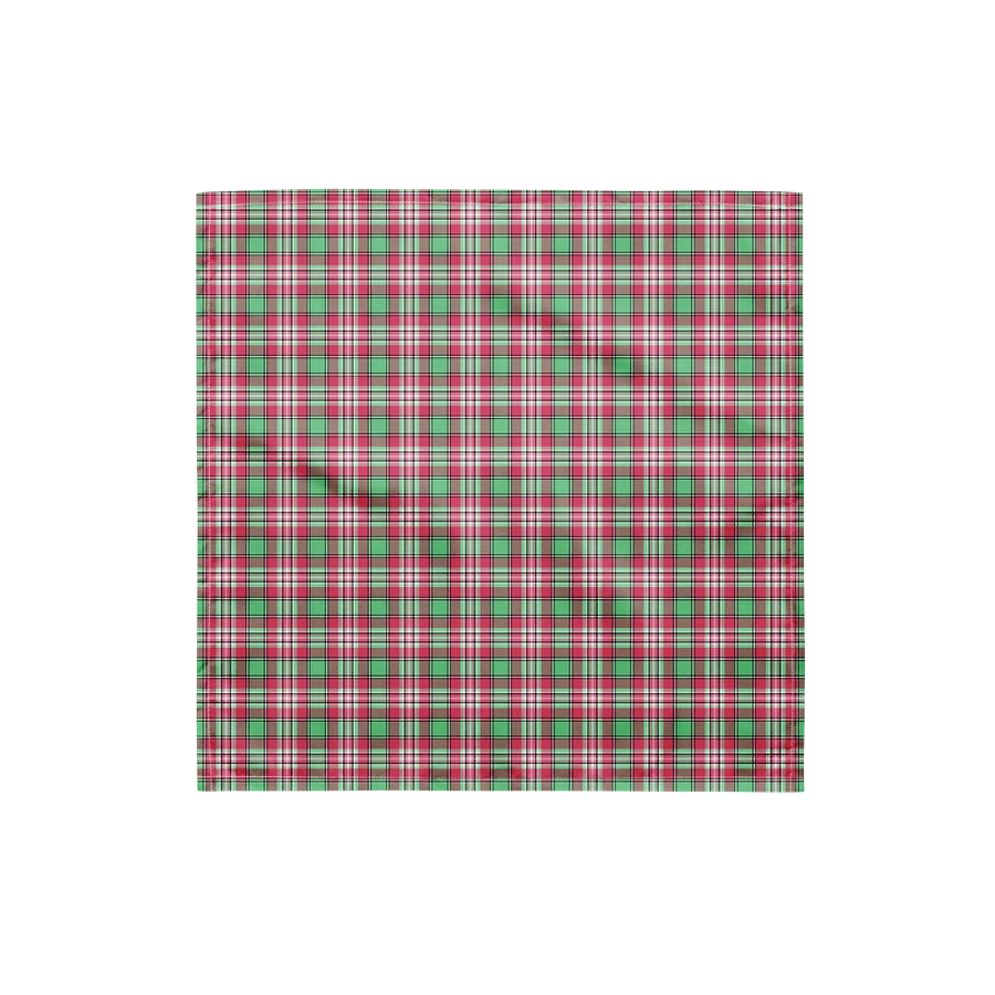 Mint Green and Pink Plaid Bandana product image (4)