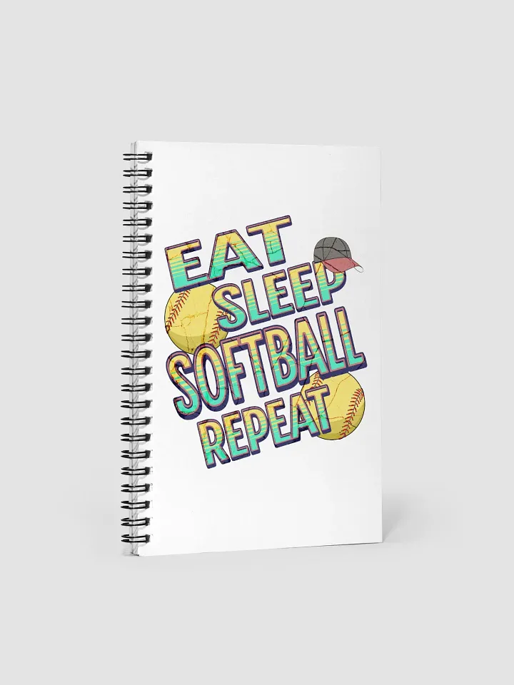 Eat Sleep Softball Repeat Dreams Spiral Notebook product image (2)