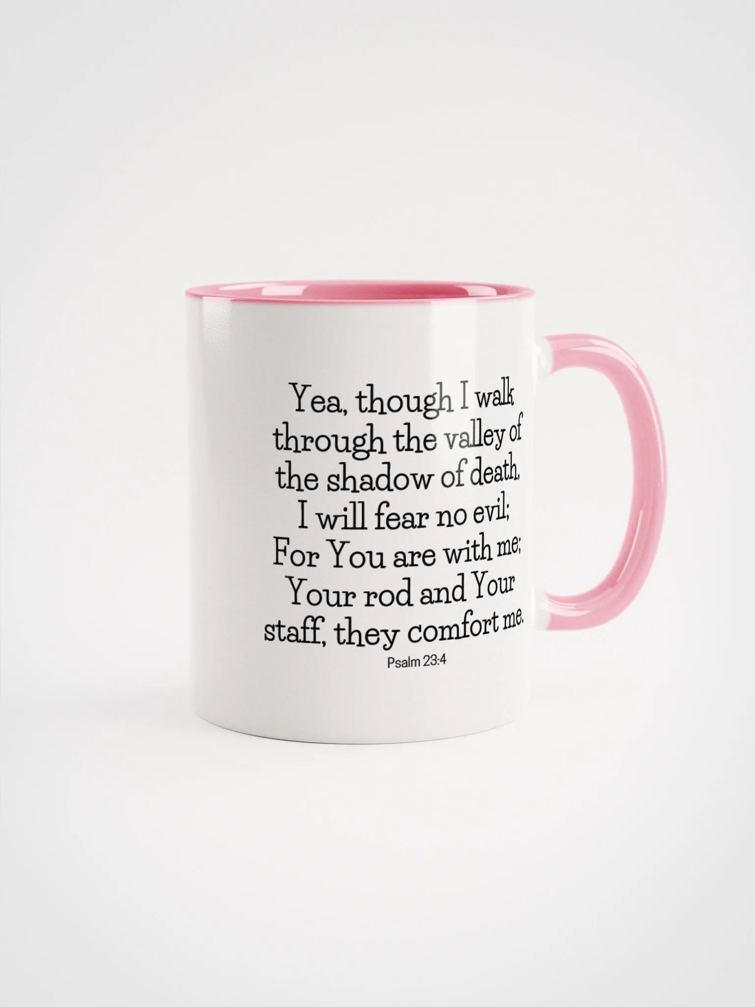 Yea, Though I Walk Through The Valley Of The Shadow Of Death, I Will Fear No Evil Psalm 23:4 Two-Tone Mug 11/15oz product image (1)