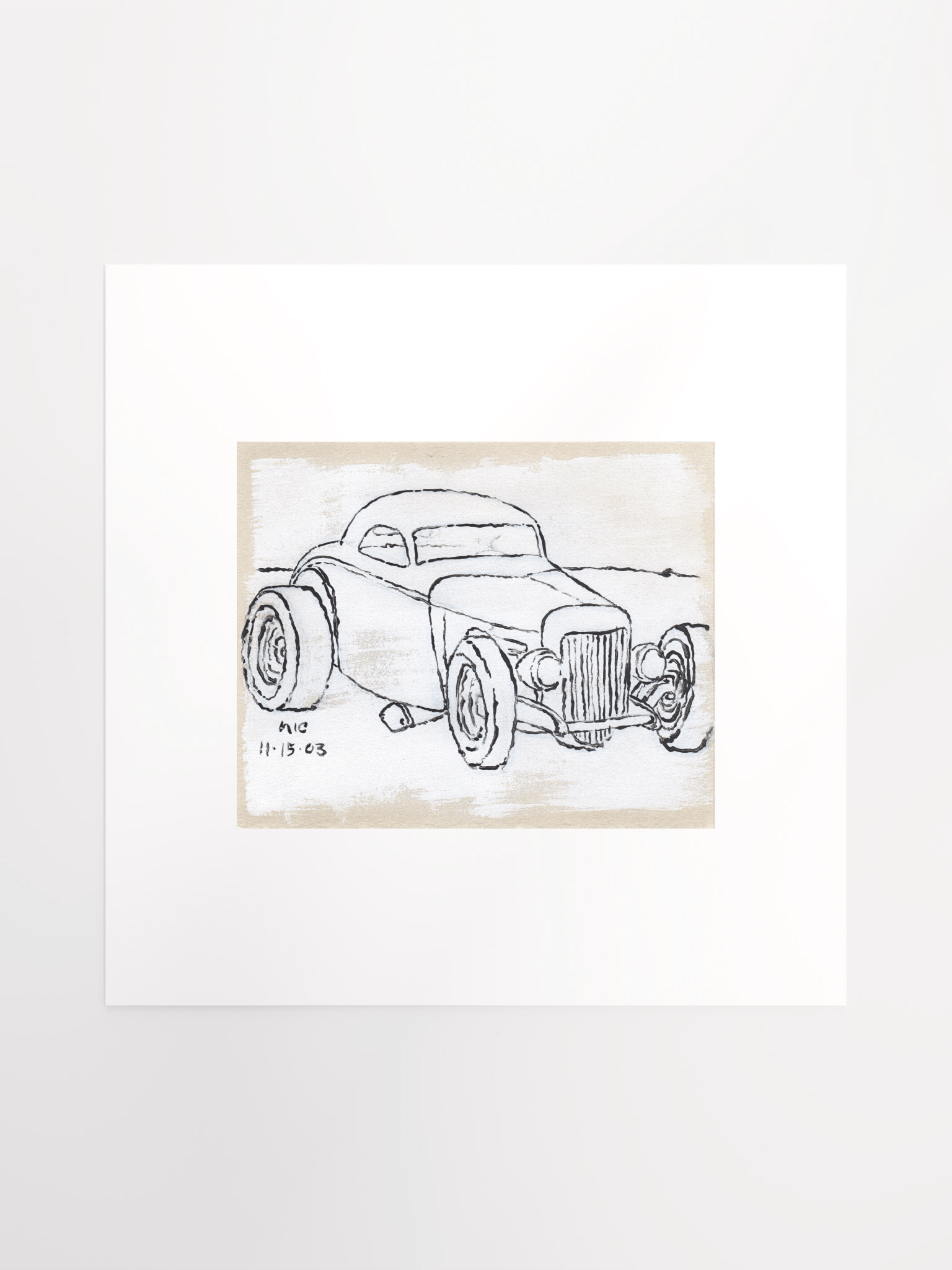 White Hotrod #4 Print product image (2)