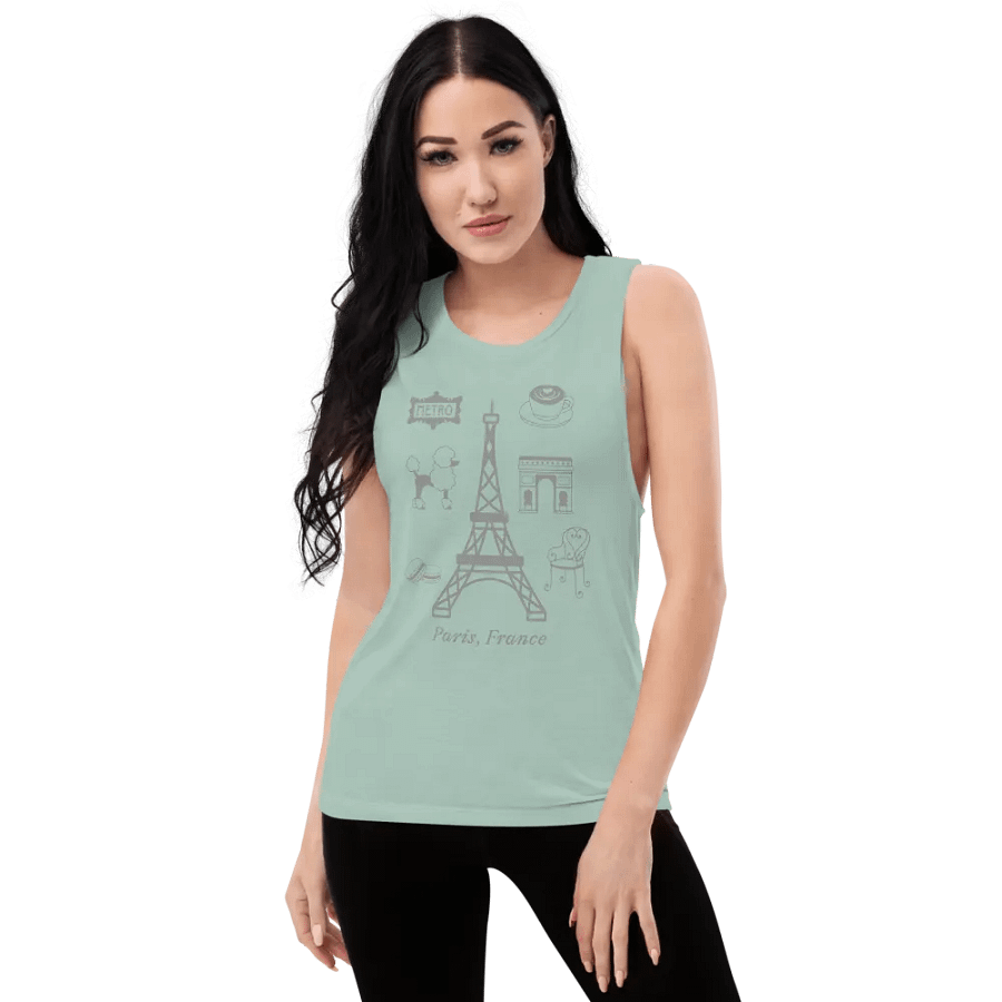 Parisian Landmarks Flowy Muscle Tank product image (6)