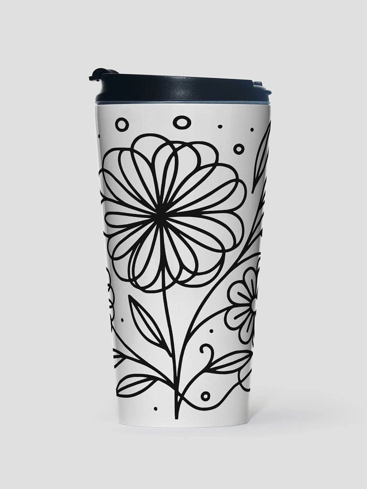 Line Art Flower Design Travel Mug product image (1)