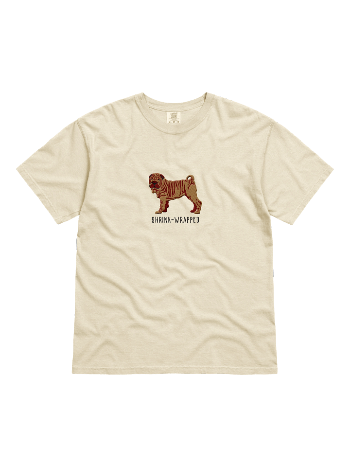 Shrink-Wrapped T-Shirt(Embroidered) of a Chinese Shar-Pei(Tan) product image (41)
