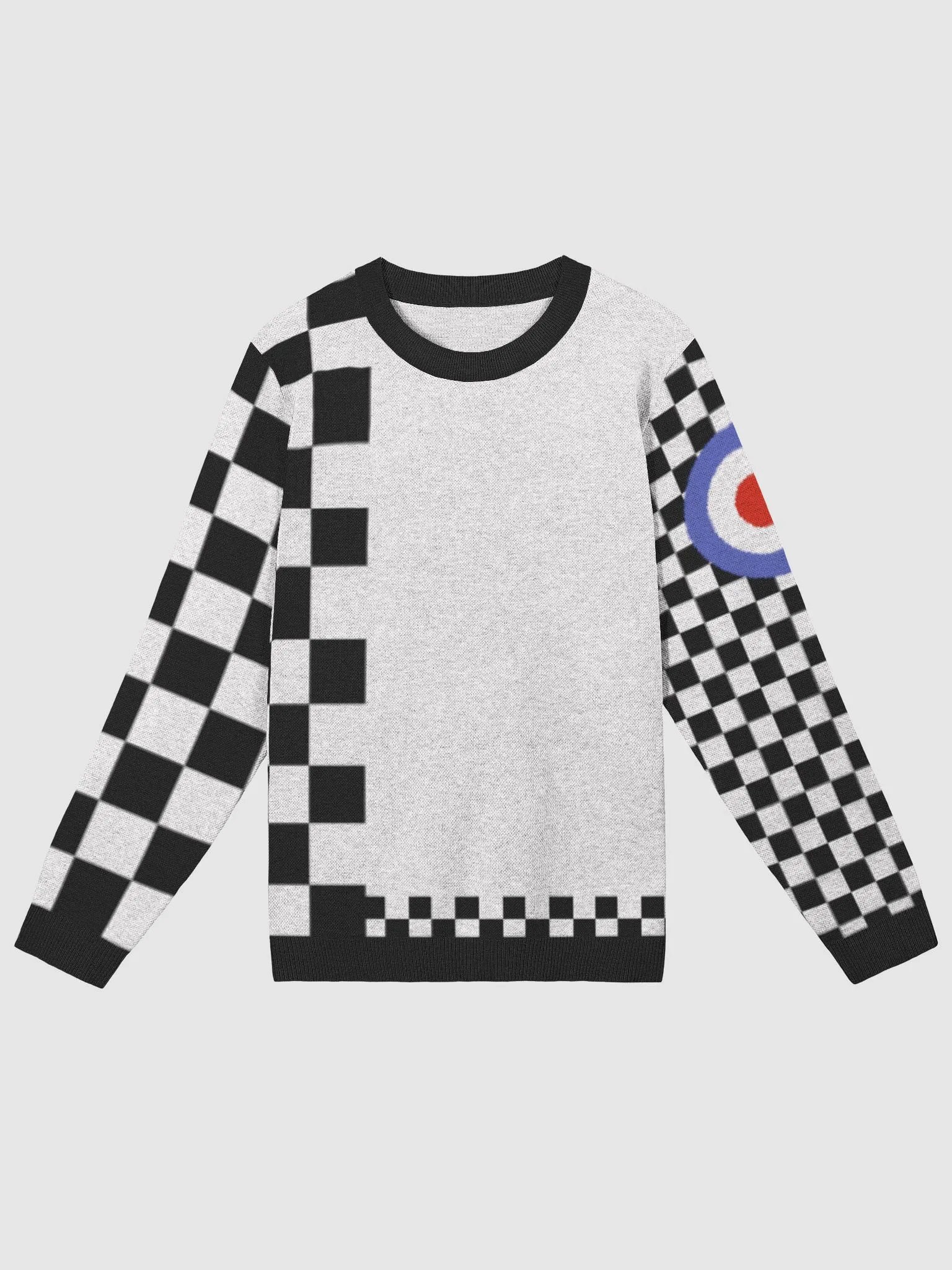 White Mod Dot Racer Crewneck product image (1)