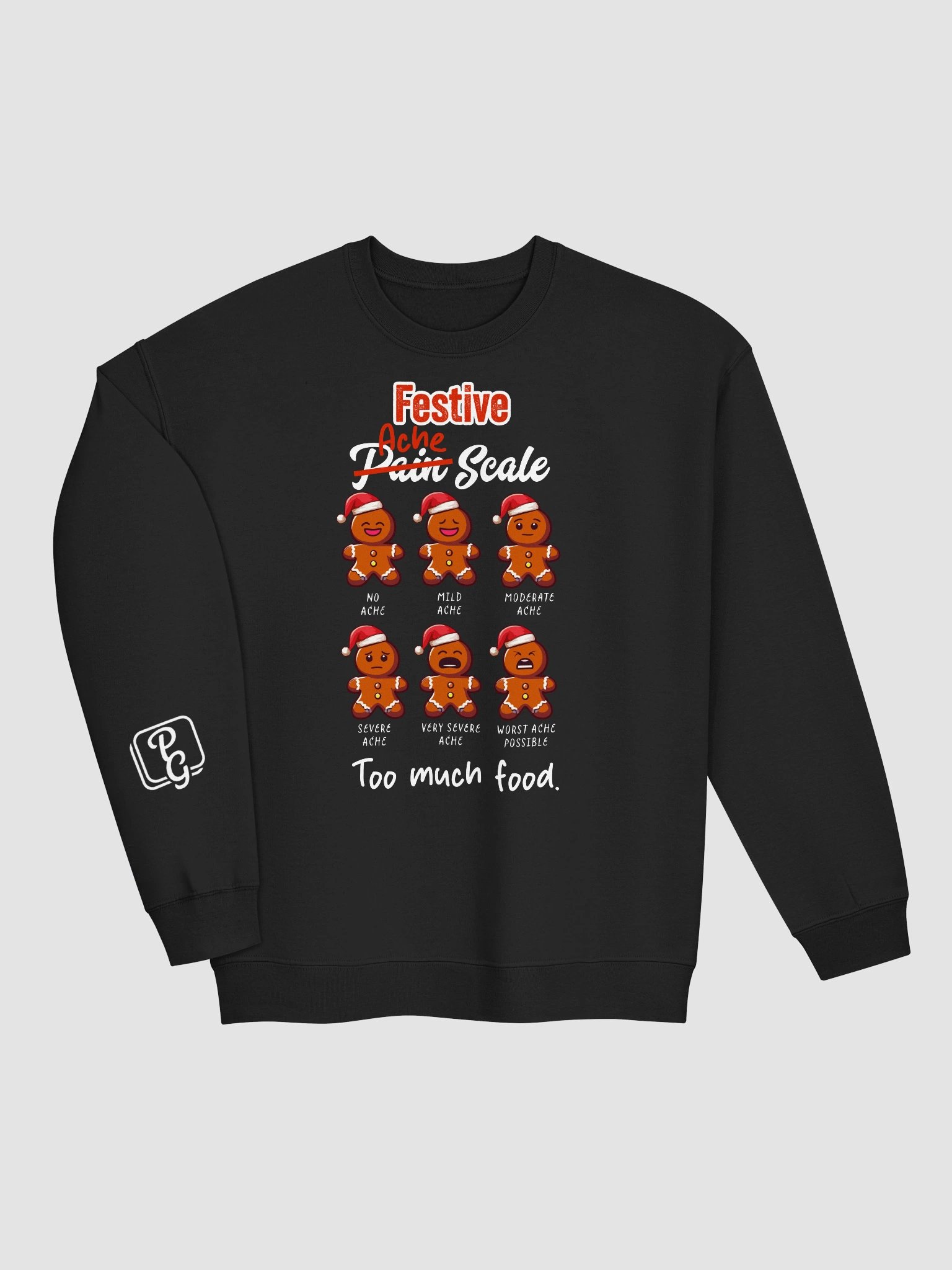 Festive Gingerbread man Tummy Ache Scale T-Shirt | Unisex product image (11)