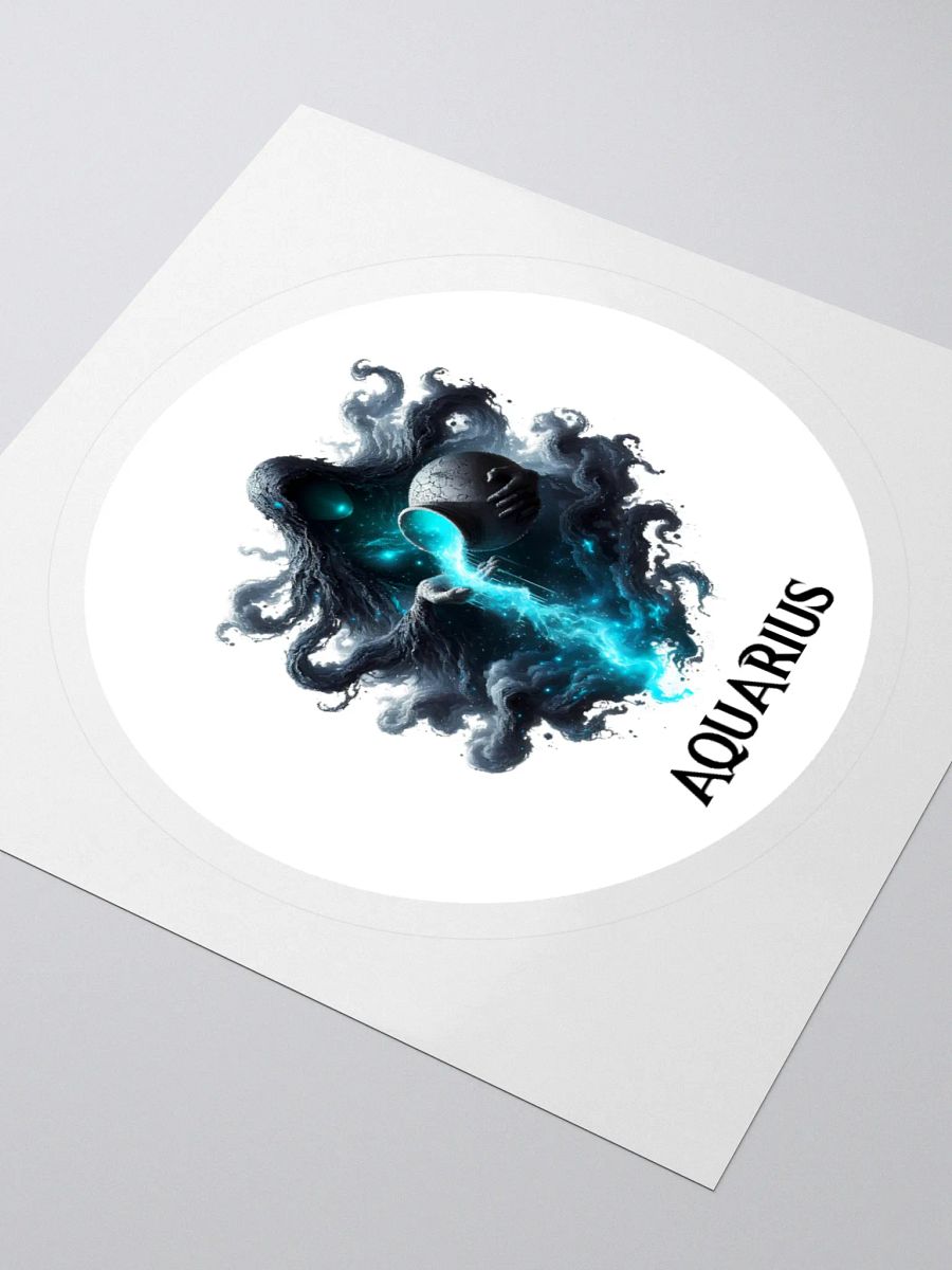 Mythical Aquarius Zodiac Round Sticker product image (3)