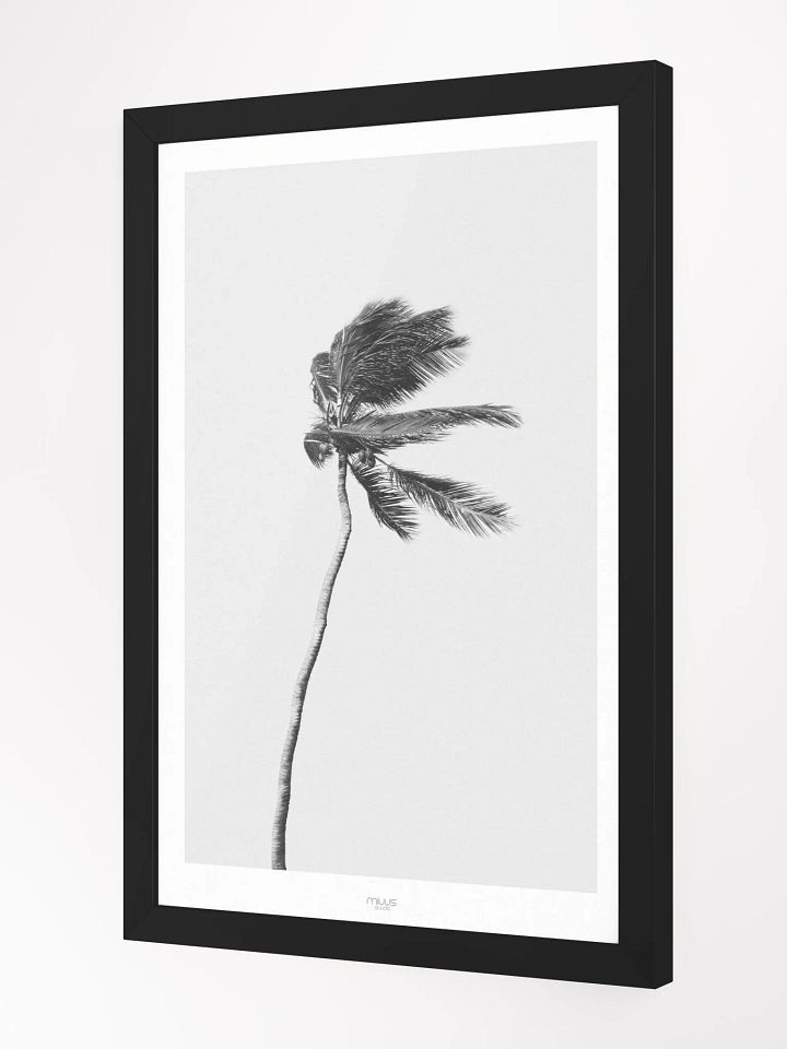 Swaying Palms Framed Matte Poster – Tropical Minimalist Wall Art | Relaxing Beach-Inspired Design | Premium Framed Décor for Homes and Offices product image (2)