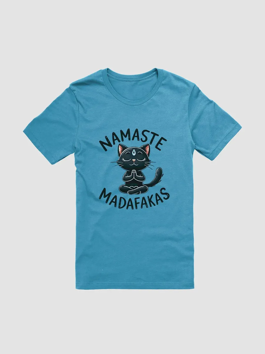 Namaste Madafakas Funny Yoga Cat T-Shirt product image (1)