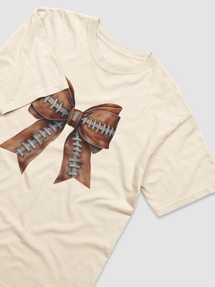 Vintage Style Football Bow T-Shirt (Homemade) product image (1)