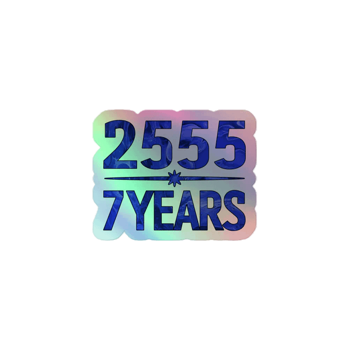 2555 | 7 Years Holographic Sticker product image (1)