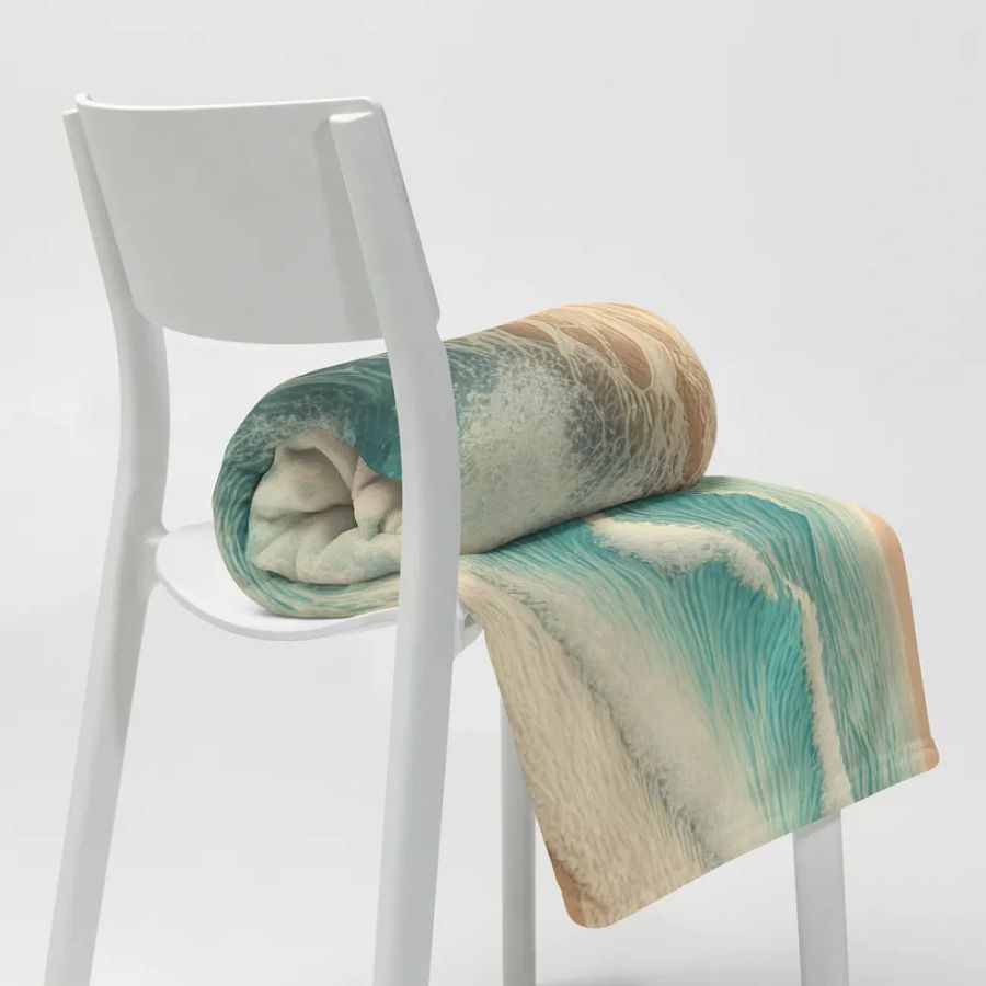 Ocean Shoreline Serenity Throw Blanket product image (9)