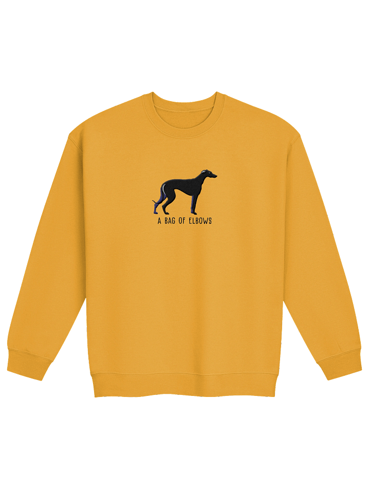 A Bag of Elbows Sweatshirt (Embroidered) of an English Greyhound(Black) product image (13)