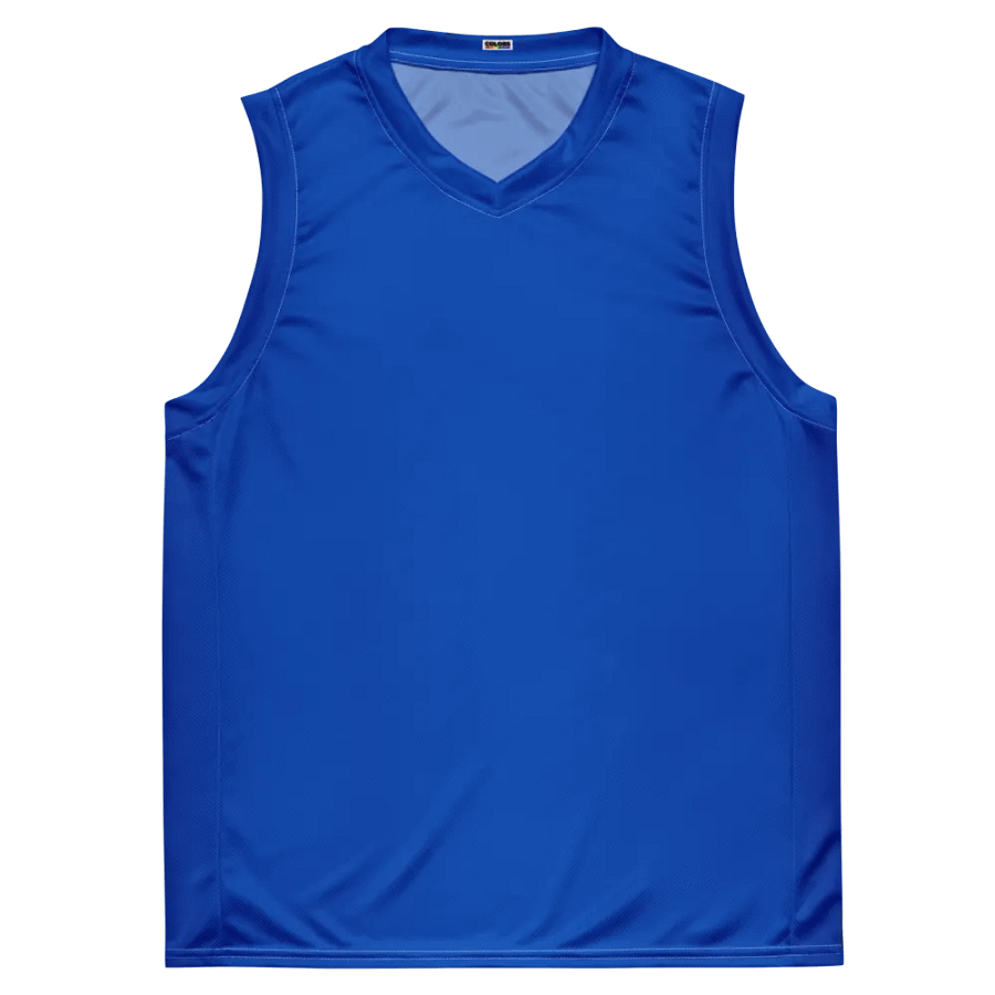 Plain Color Absolute Blue Basketball Jersey product image (1)