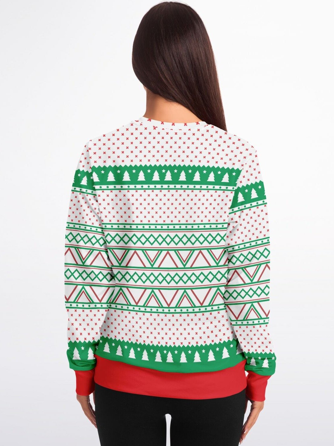 "I Don't Believe In You Either" Sarcastic Santa Ugly Christmas Sweater | Funny Holiday Sweatshirt product image (4)