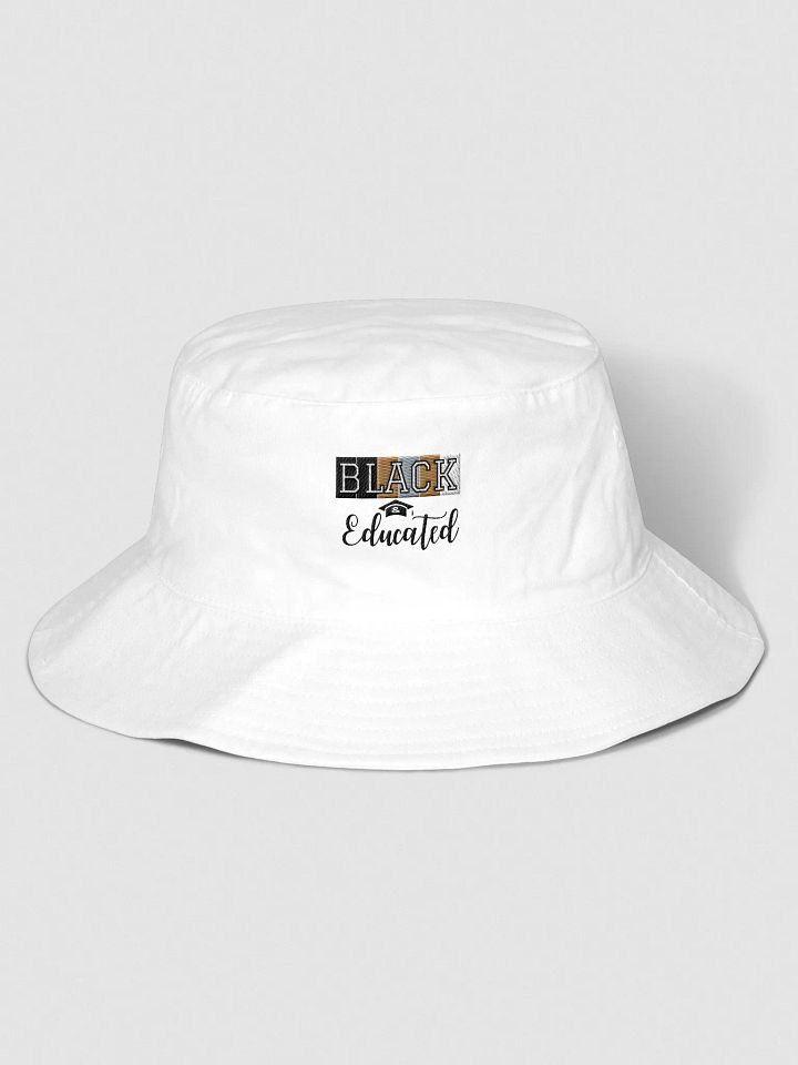 Black & Educated Varsity/Script Bucket Hat product image (1)