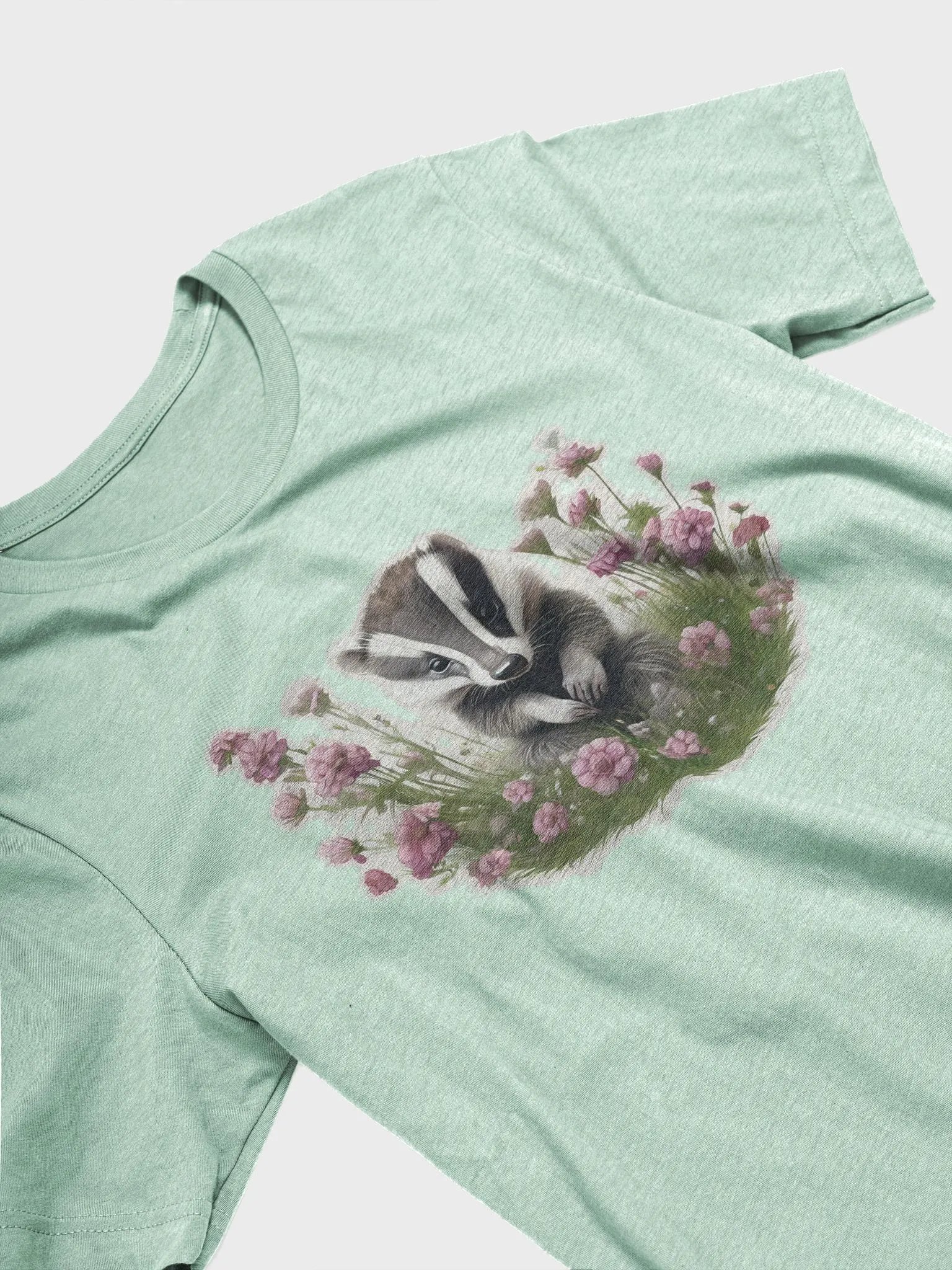 Baby badger in flowers Supersoft T-Shirt product image (3)