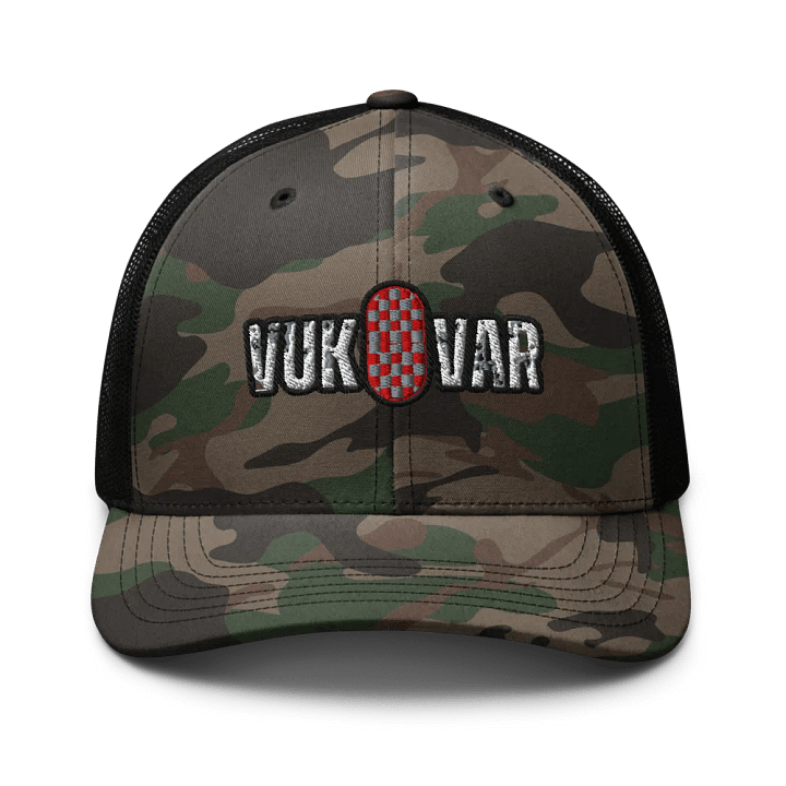 VUKOVAR Distressed Camo Trucker Hat product image (1)