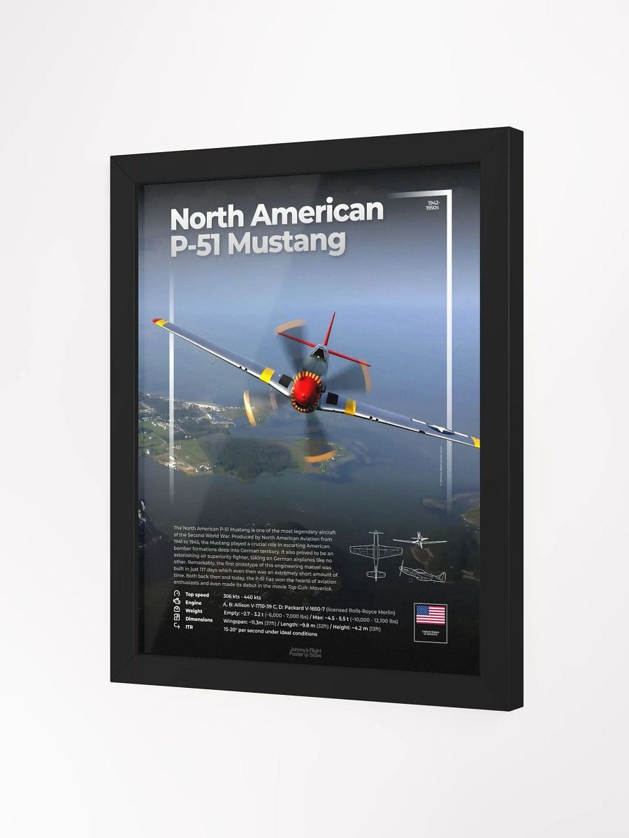 North American P-51 Mustang Aviation Spec Poster product image (3)