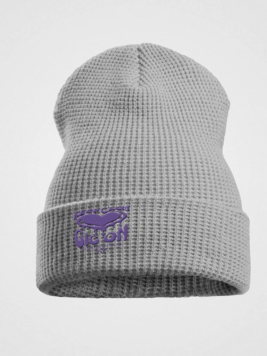 Keep Calm, Gig On Side-Gig Club Waffle Knit Beanie in Purple product image (5)