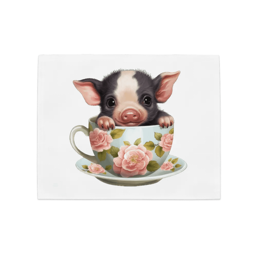Whimsical Piglet Teacup Placemat Set product image (5)