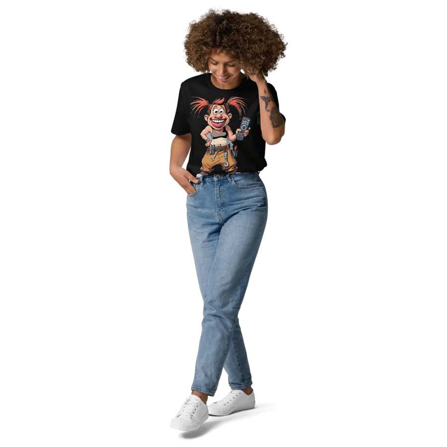 Playful Cartoon Character Organic Cotton T-Shirt product image (14)