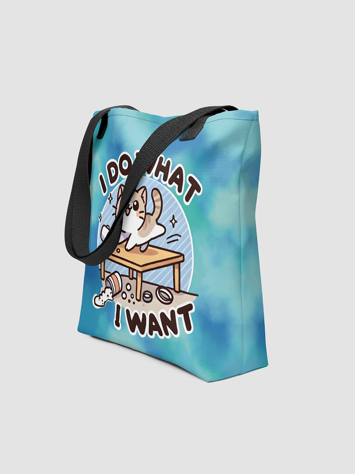 I Do What I Want Tote Bag – Bright Blue product image (2)
