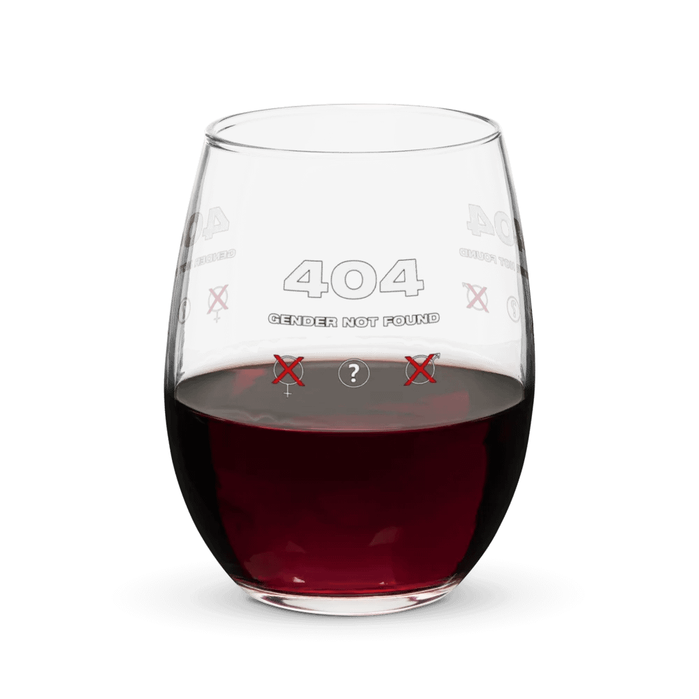 404 Gender not Found Wine Glass product image (5)