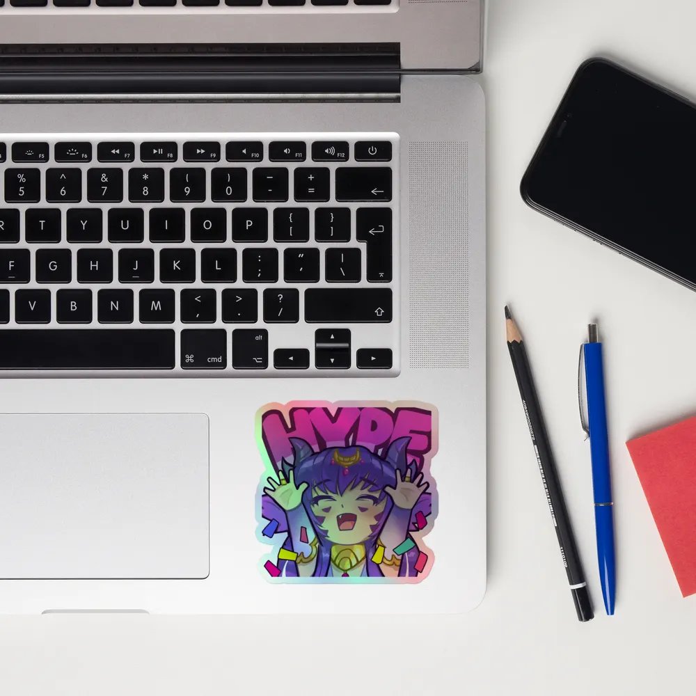 CosmicChroma - Vtuber HYPE Twitch Emote - Holographic Sticker product image (5)