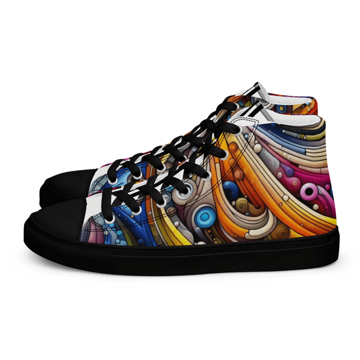 Women's High Top Canvas Shoes -colourful vibrant and trendy design product image (1)
