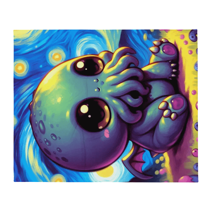 Starry Nights with Cute Cthulhu Blanket product image (2)