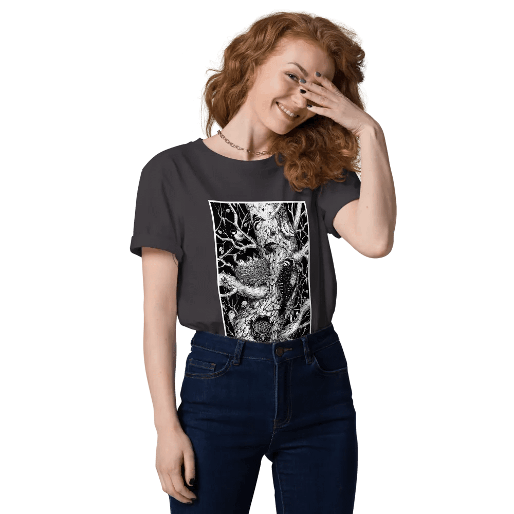 Birds of the wilderness - organic cotton, b&w print product image (5)