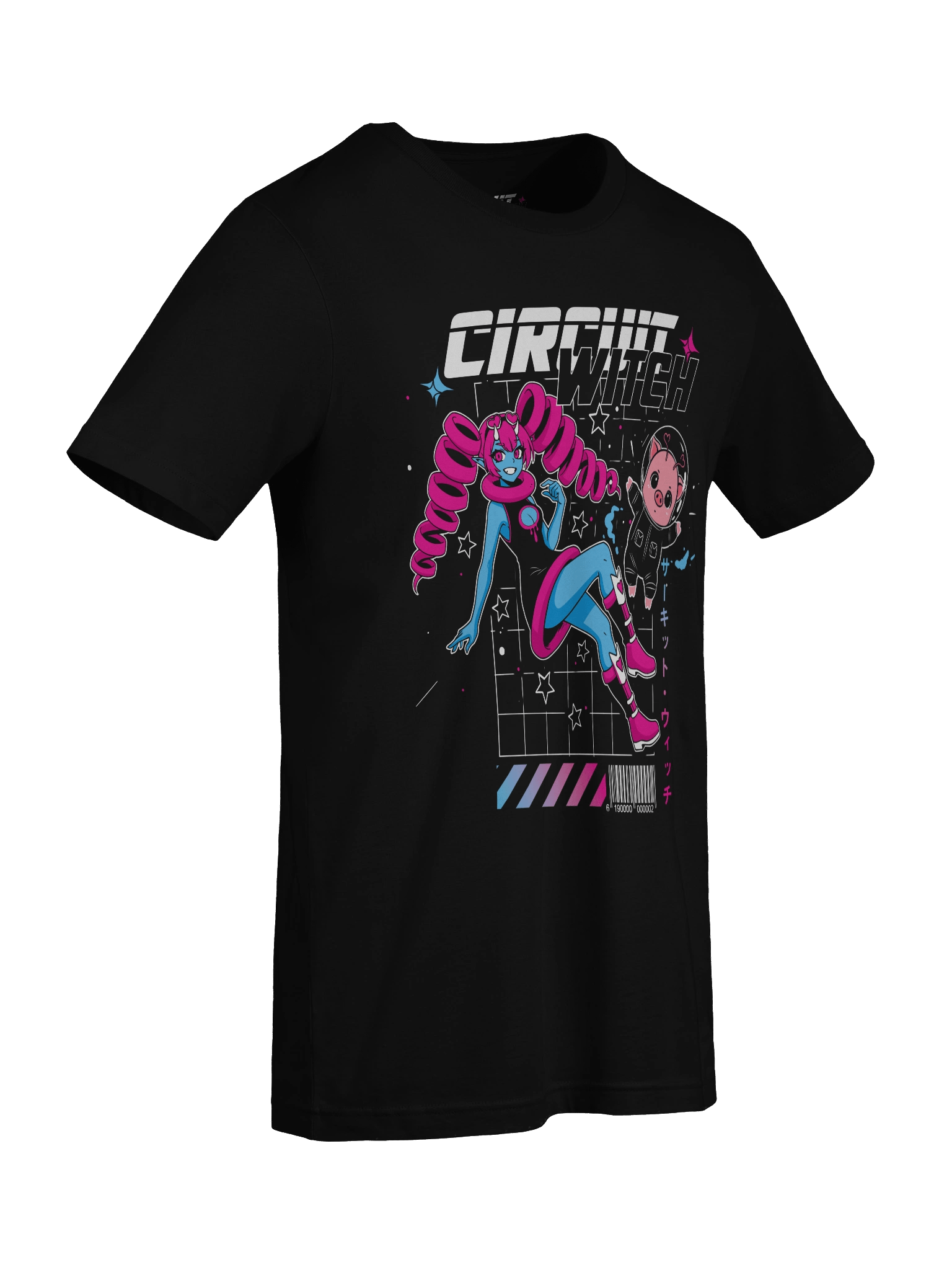 Circuit Witch & PuuPuu The Space Pig Cyberpunk Style - T-Shirt (S-5XL) product image (9)