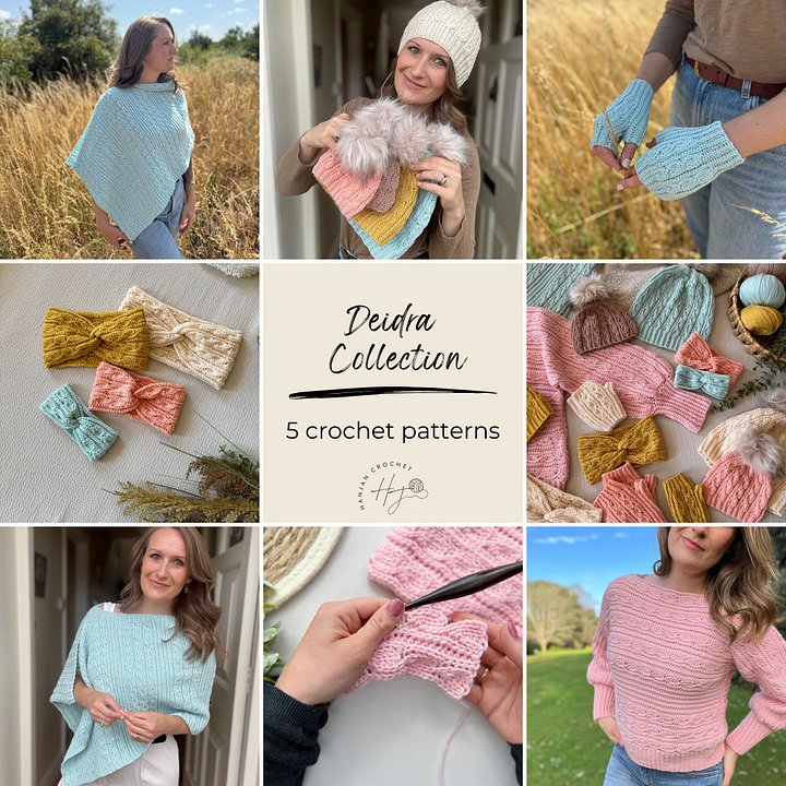 Deidra Crochet Pattern eBook - 5 modern designs with video tutorials product image (1)