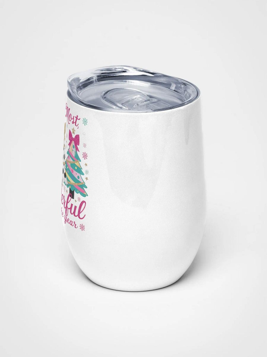 Glittery Christmas Trees Wine Tumbler product image (5)