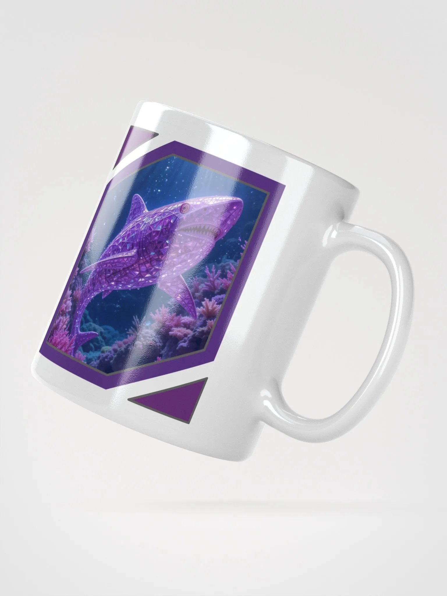 Glossy Mug: Amethyst Shark product image (2)