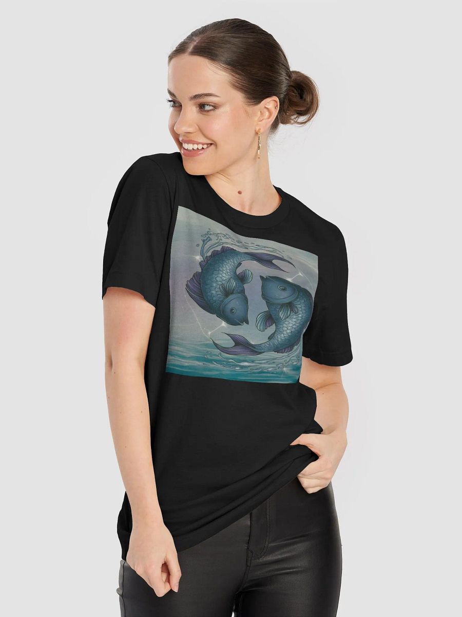 Pisces Zodiac Unisex Supersoft T-Shirt with Mystical Fish Design product image (9)