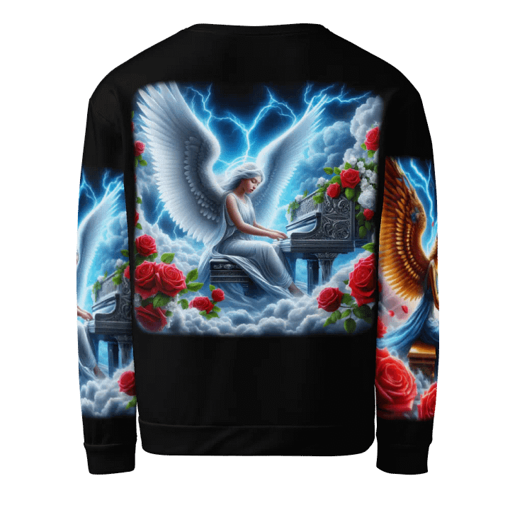 Angels making Music with a Piano - All-Over Unisex Sweatshirt #25 product image (2)