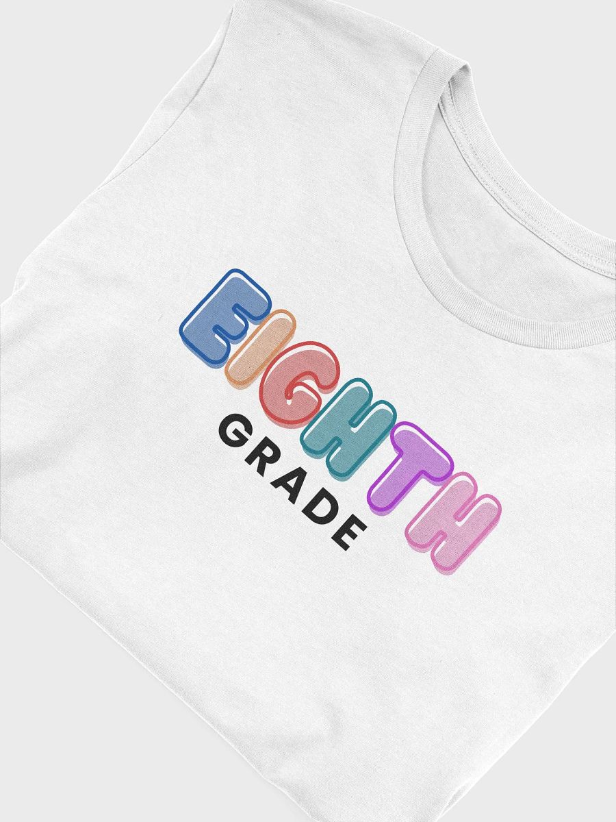 8th Grade Teacher Bubble Letters Graphic T-Shirt product image (1)