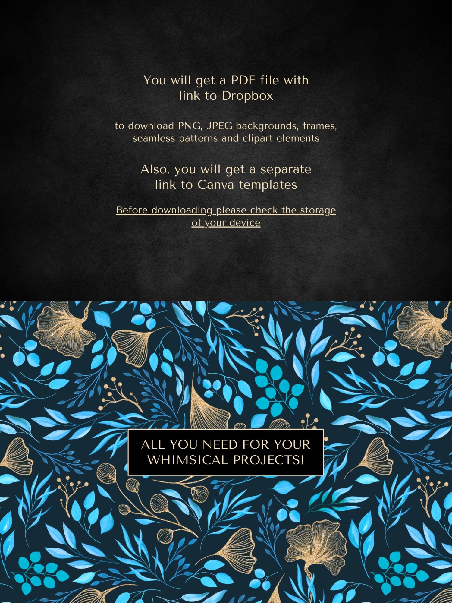Blue & Gold Watercolor Bundle product image (11)