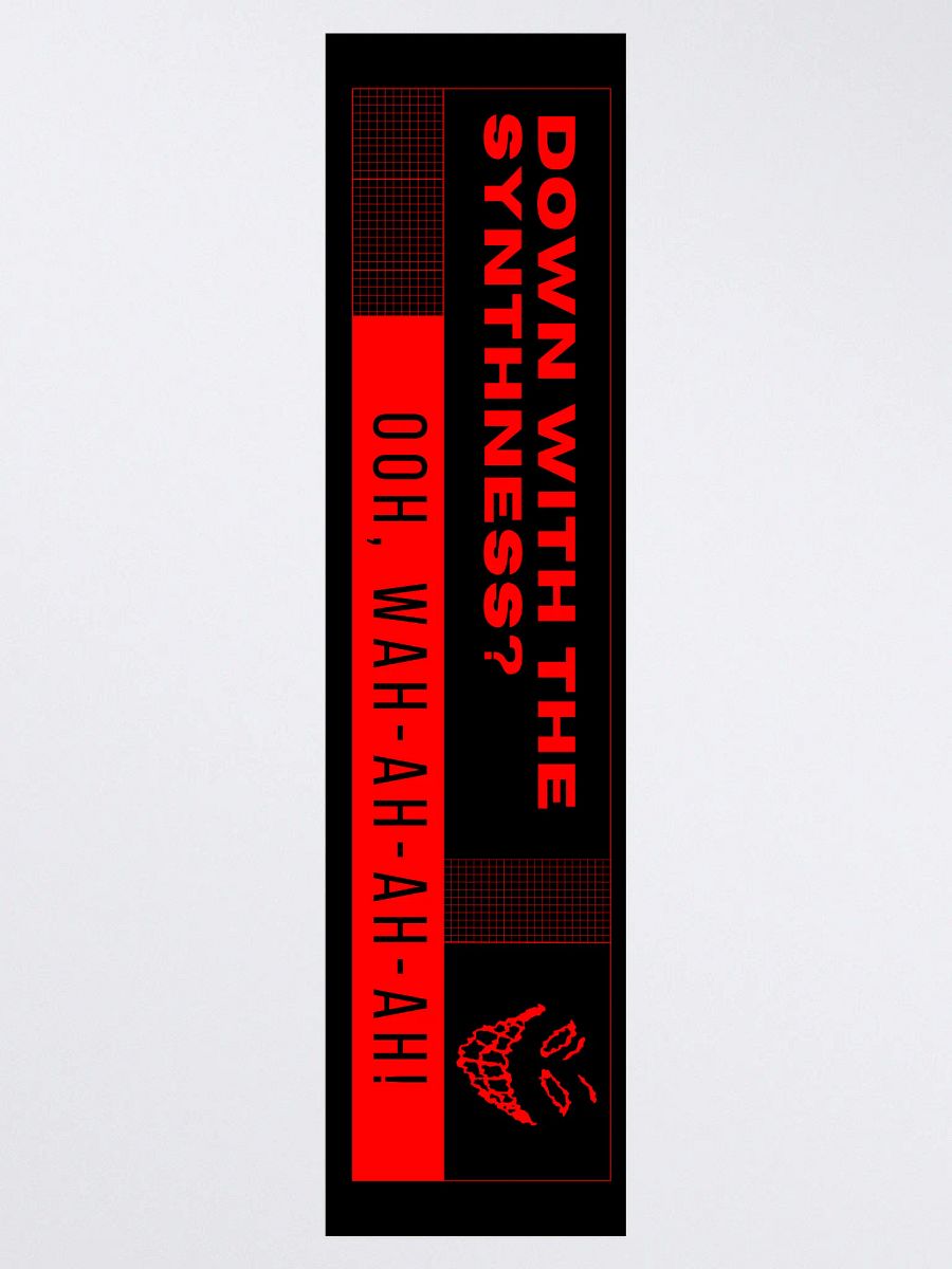 Down with the Synthness bumper sticker. product image (3)