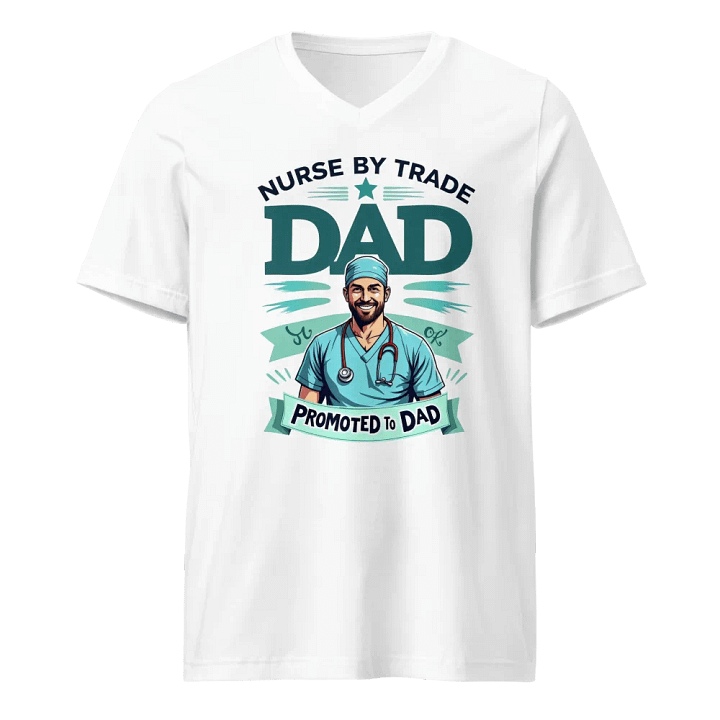 Promoted to Dad Nurse V-Neck Tee product image (1)