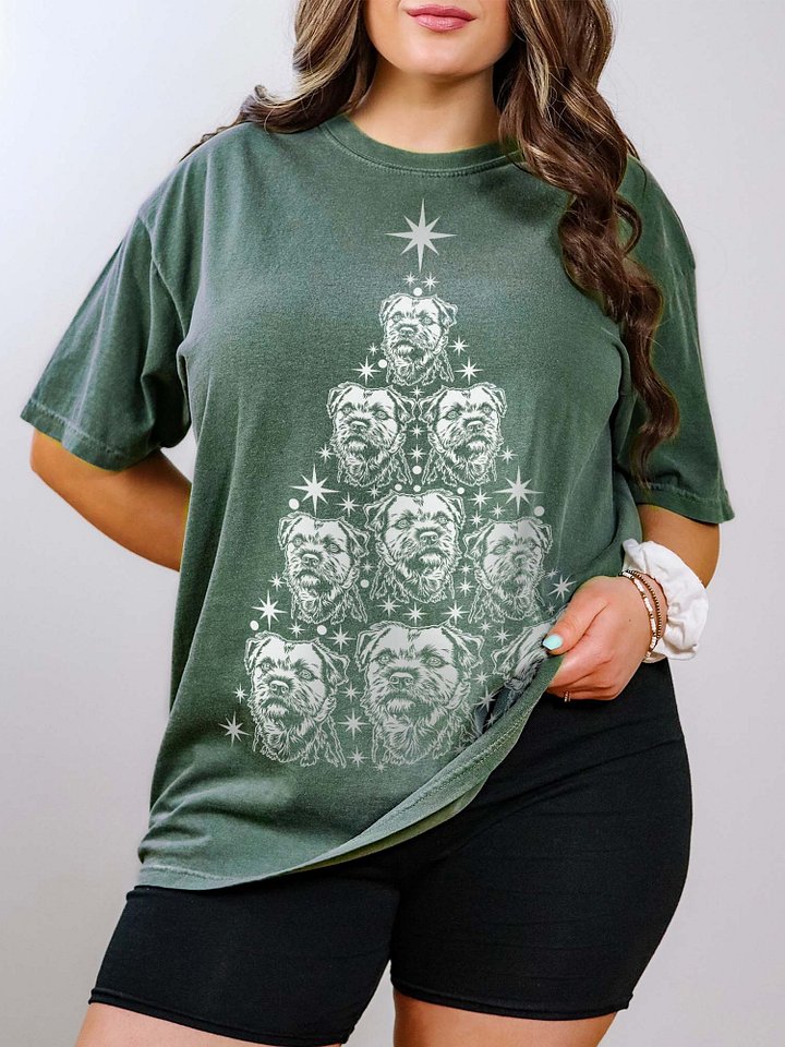 Border Terrier Christmas Tree T-Shirt product image (1)