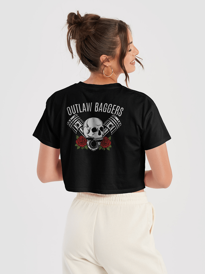 Outlaw Baggers Rose Crop Top Tee product image (1)