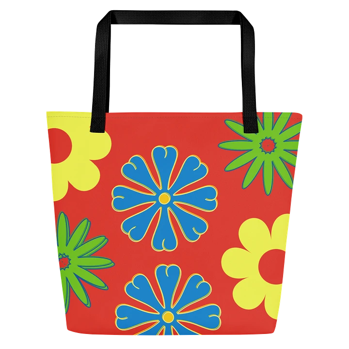 Bright and Whimsy Flowered Tote Bag product image (2)