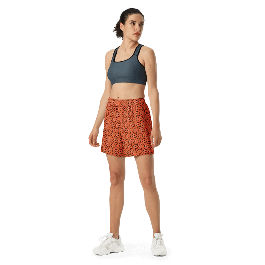 Onyx & Ember Geometric All Over Print Unisex Athletic Long Shorts product image (6)