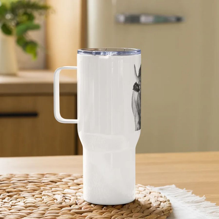 Bison Drawing Travel Cup product image (10)