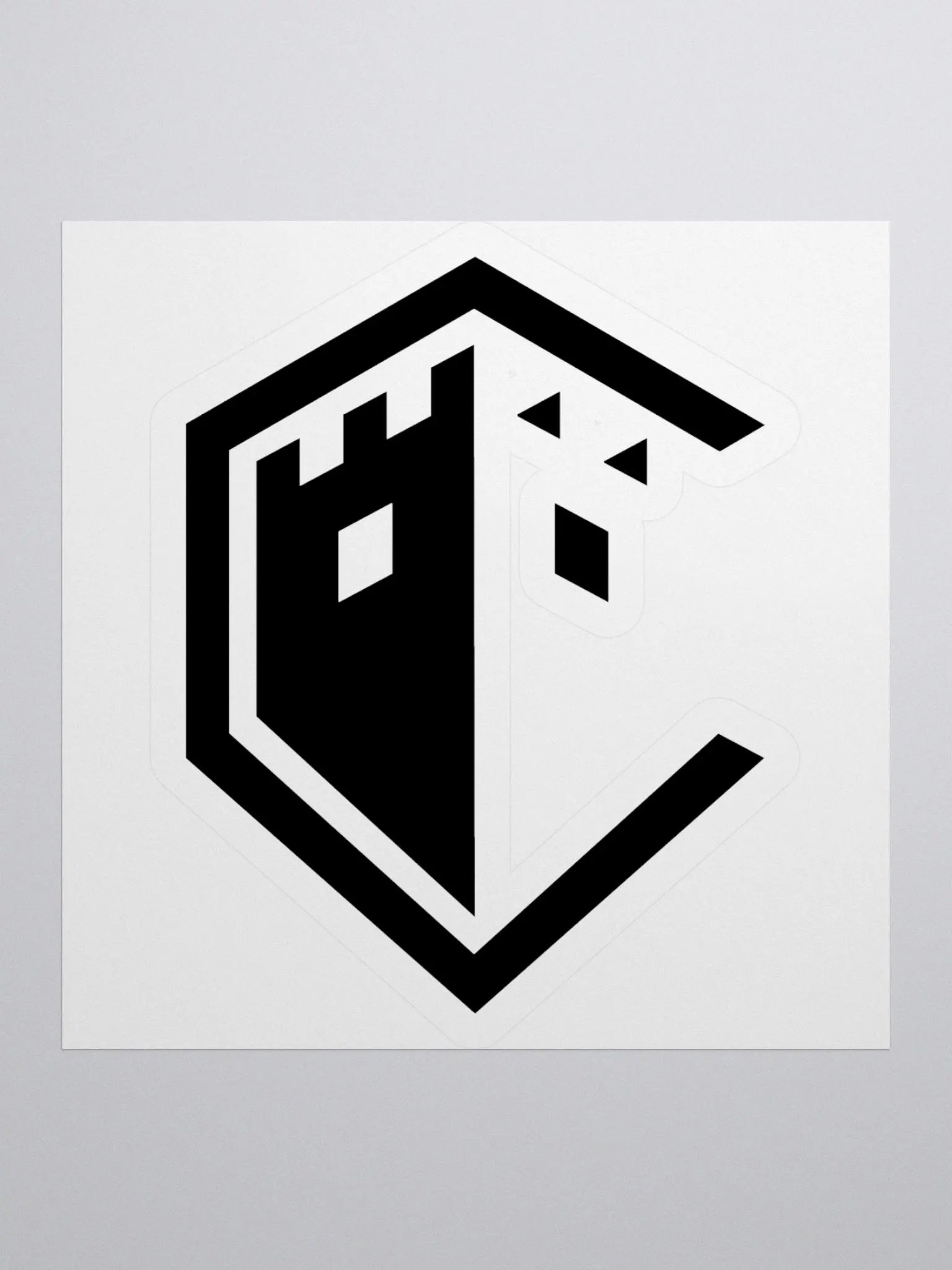 Castle Logo Sticker Black product image (1)