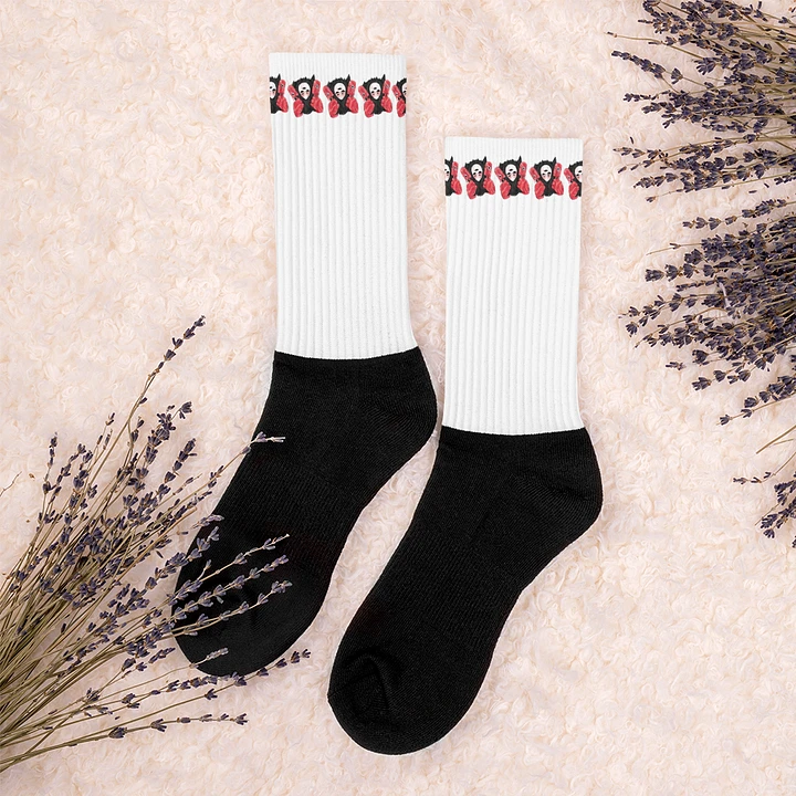 White Visceral Stripe Socks product image (1)