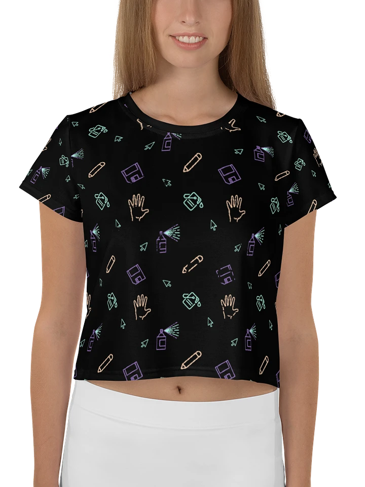 Computer Lab pattern crop tee product image (1)
