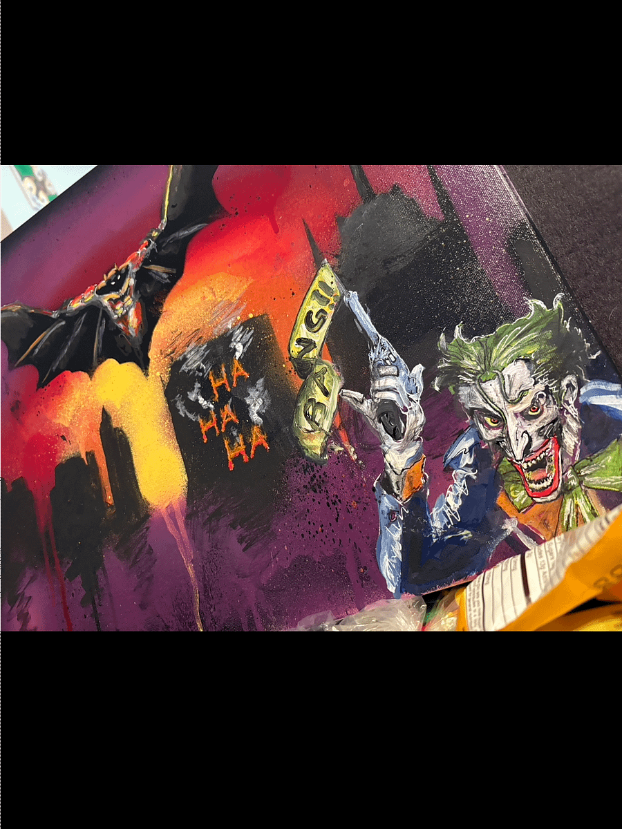 Canvas Prints of Bat Guy vs Bad Guys product image (7)